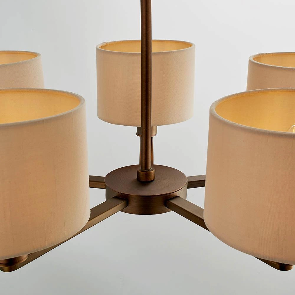Endon Daley 5 Light Bronze Finish Pendant Ceiling Light