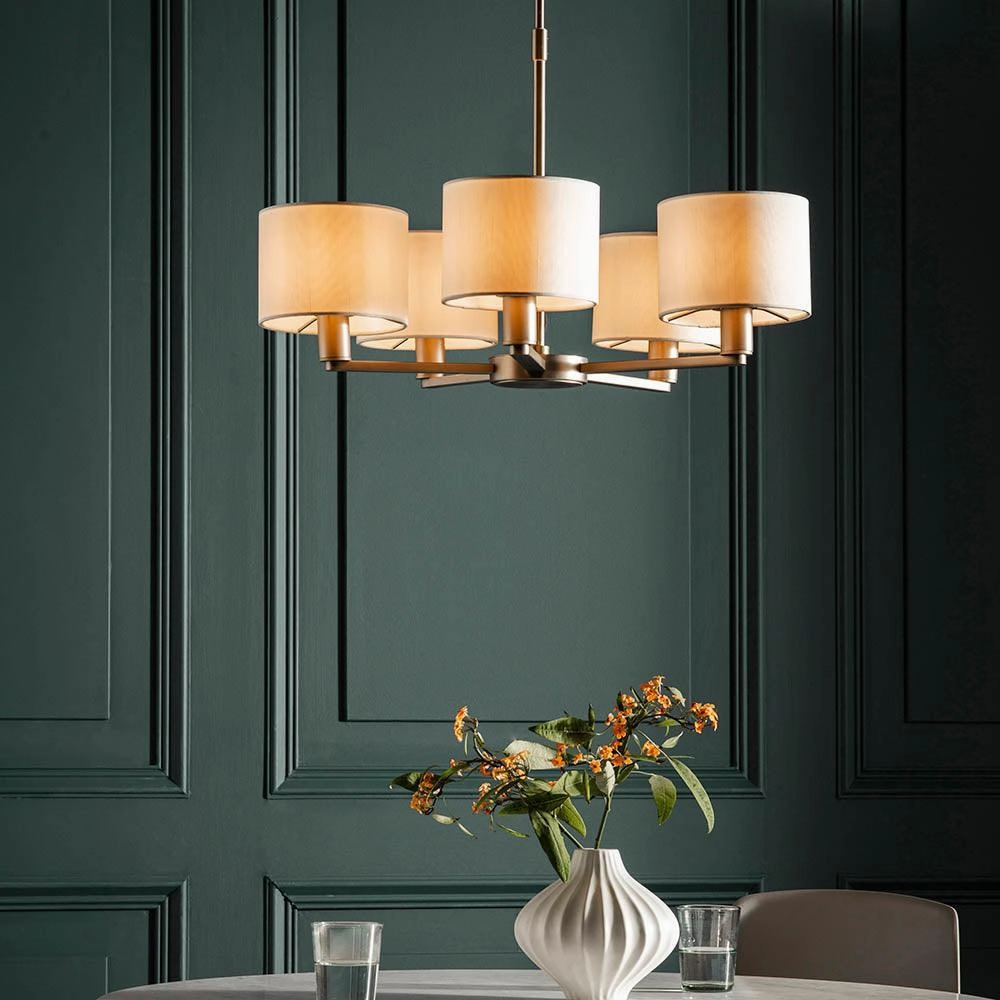 Endon Daley 5 Light Nickel Finish Ceiling Pendant simple ceiling design light