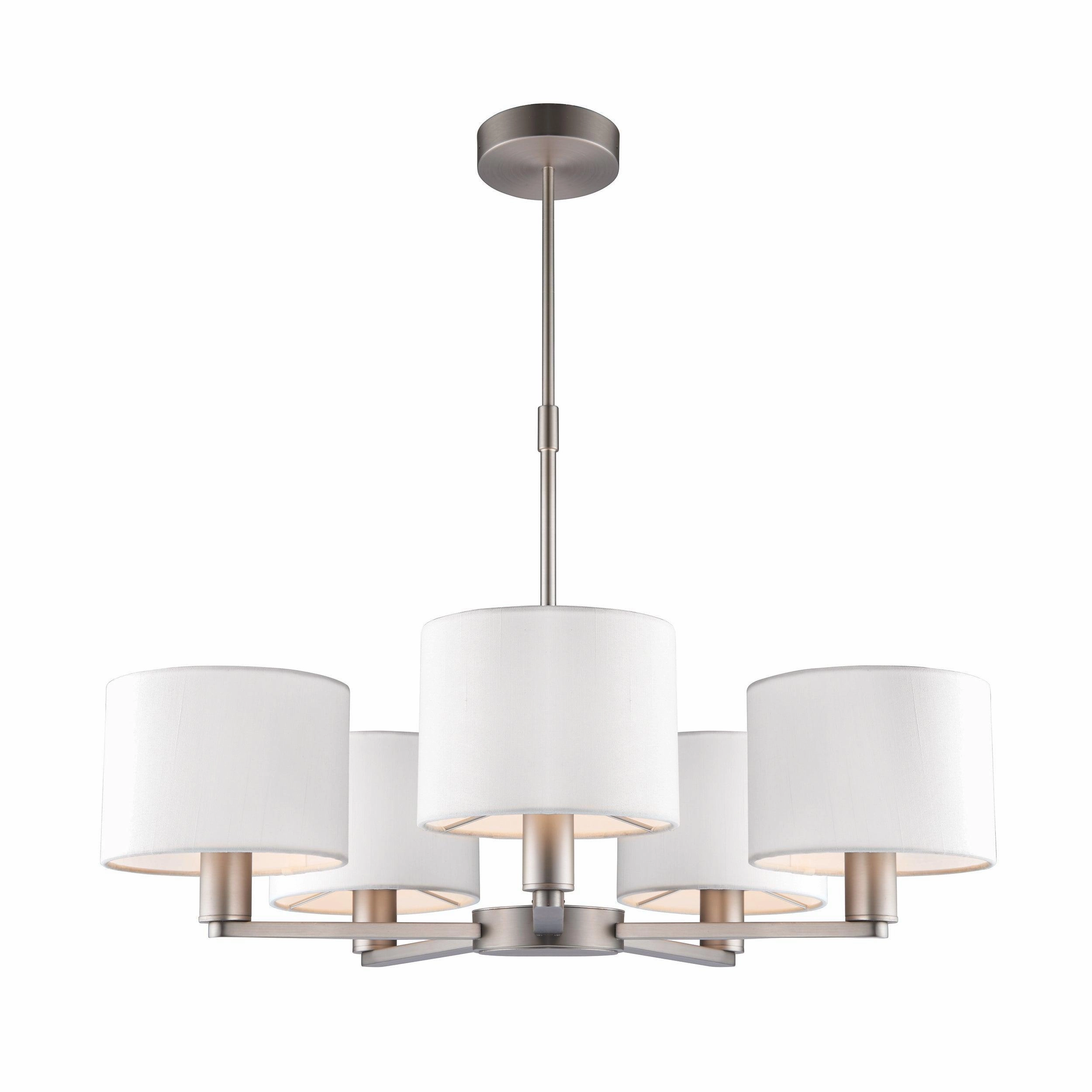 Endon Daley 5 Light Nickel Finish Ceiling Pendant