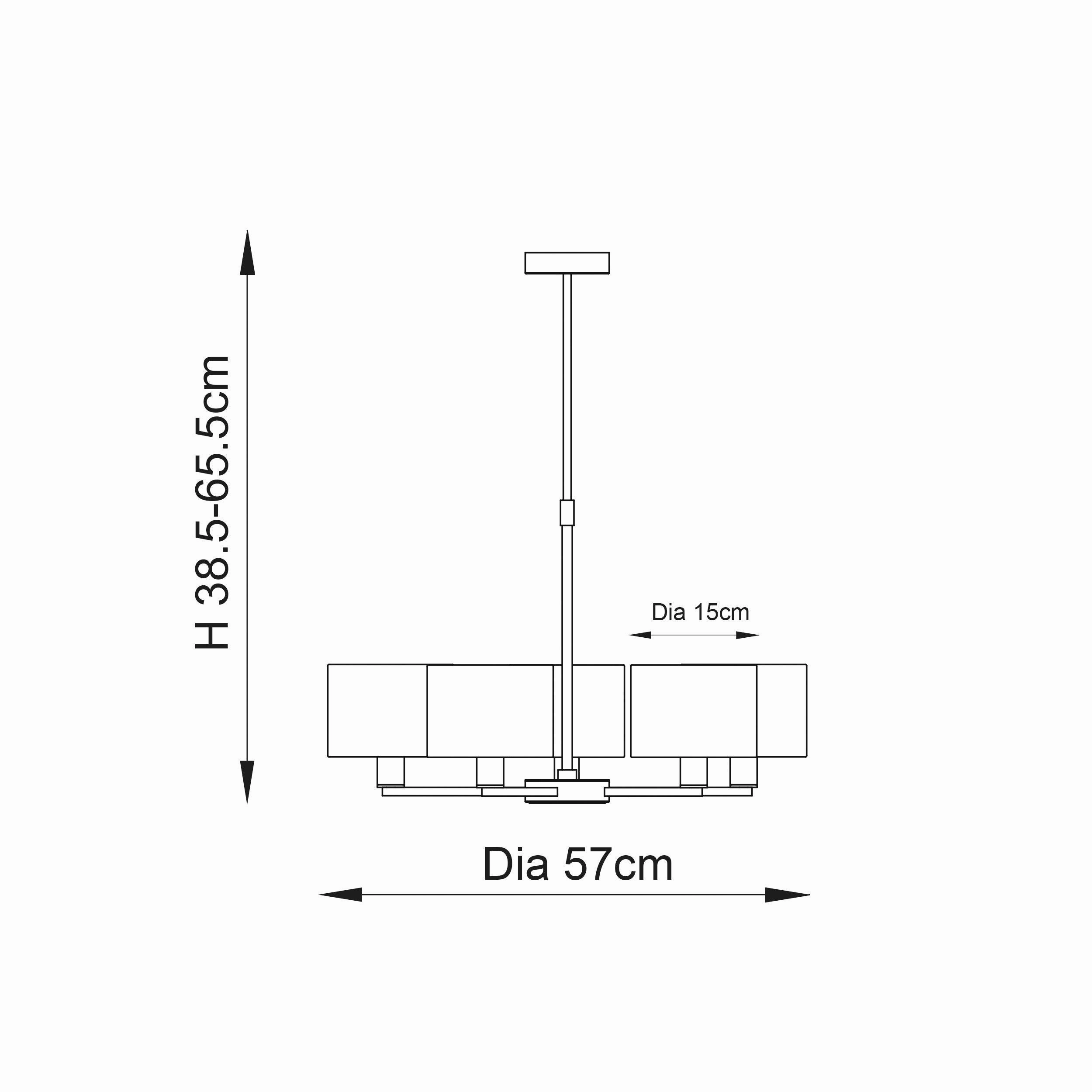 Endon Daley 5 Light Nickel Finish Ceiling Pendant