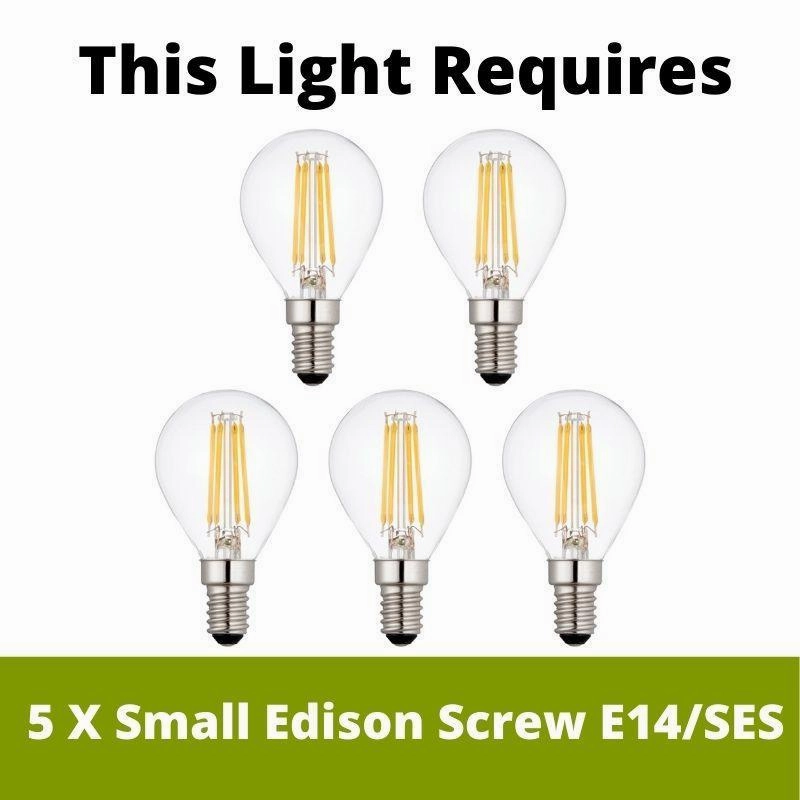 Endon Daley 5 Light Nickel Finish Ceiling Pendant