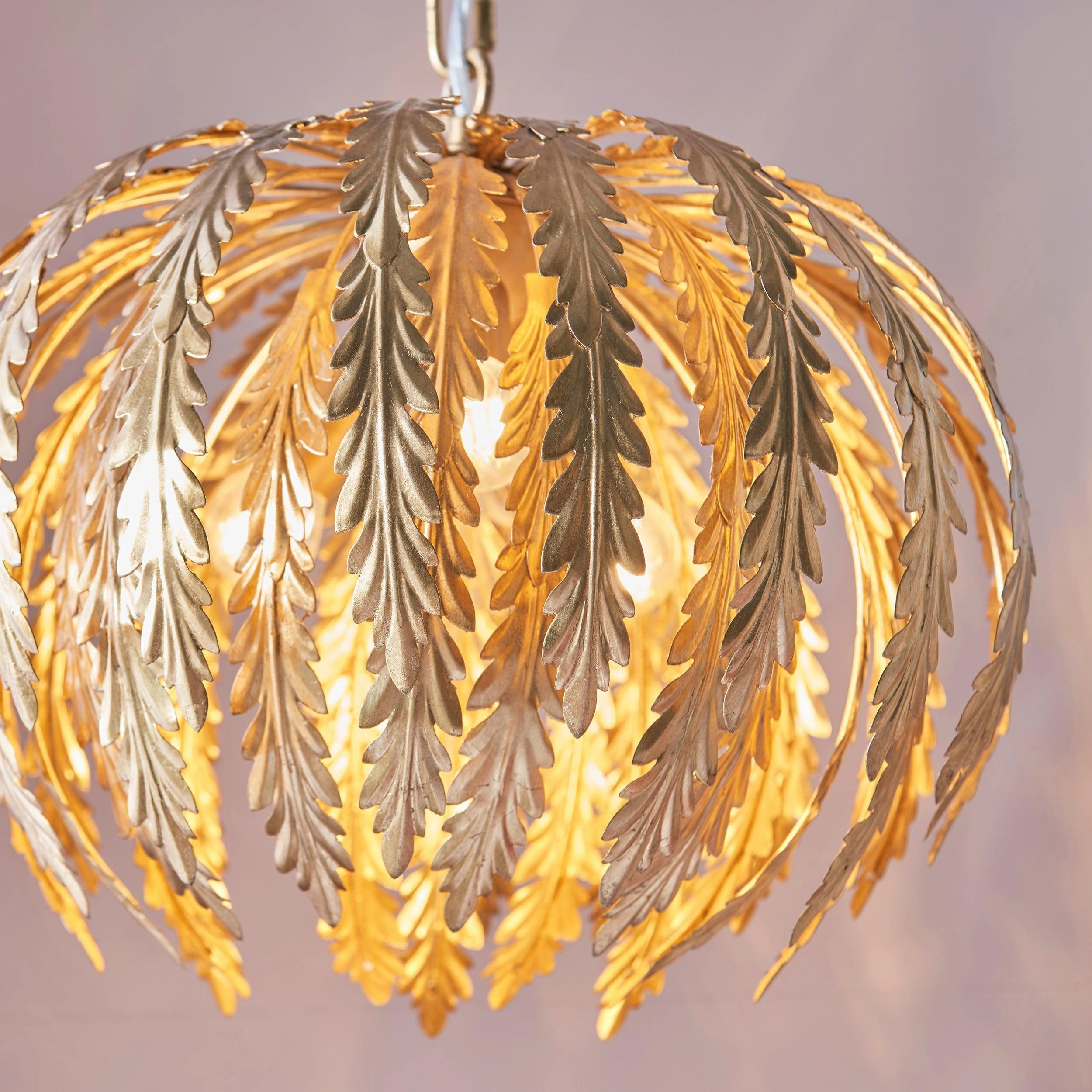 Endon Delphine 3 Light Gold Ceiling Pendant Light