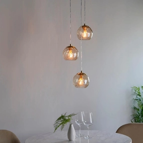 Endon Dimple 3 Light Brass  Ceiling Pendant simple ceiling design light