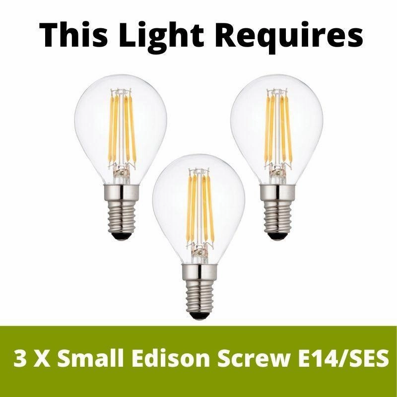 Endon Dimple 3 Light Brass  Ceiling Pendant