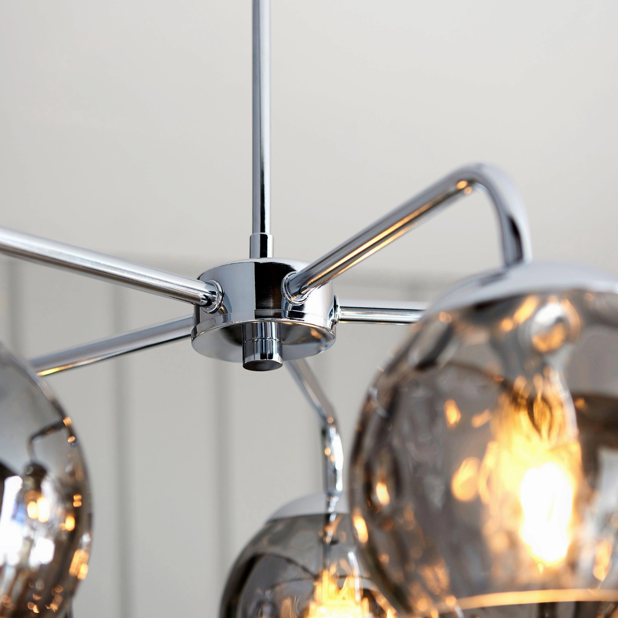Endon Dimple 5 Light Polished Chrome Ceiling Pendant