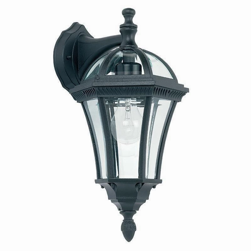 Endon Drayton Textured Black Outdoor Downlight Wall Light