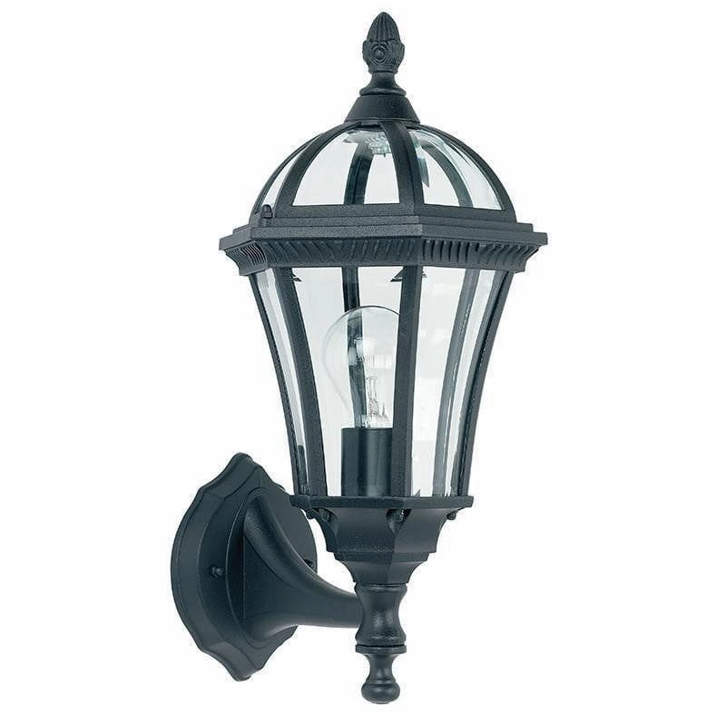 Endon Drayton Textured Black Outdoor Wall Light