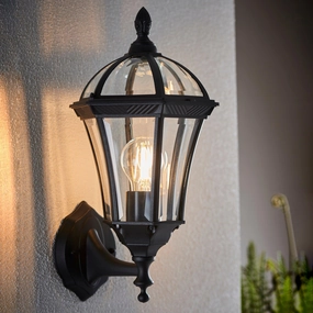 Endon Drayton Textured Black Outdoor Wall Light outdoor wall lamp