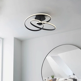 Endon Dune 1 Light Black LED Semi Flush Ceiling Light simple ceiling design light