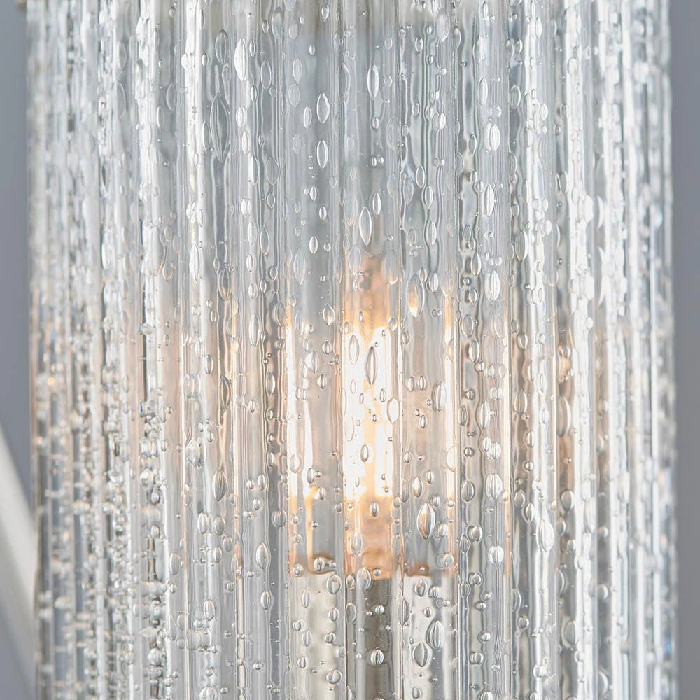 Endon Easton 3 Light Nickel Semi Flush Ceiling Light