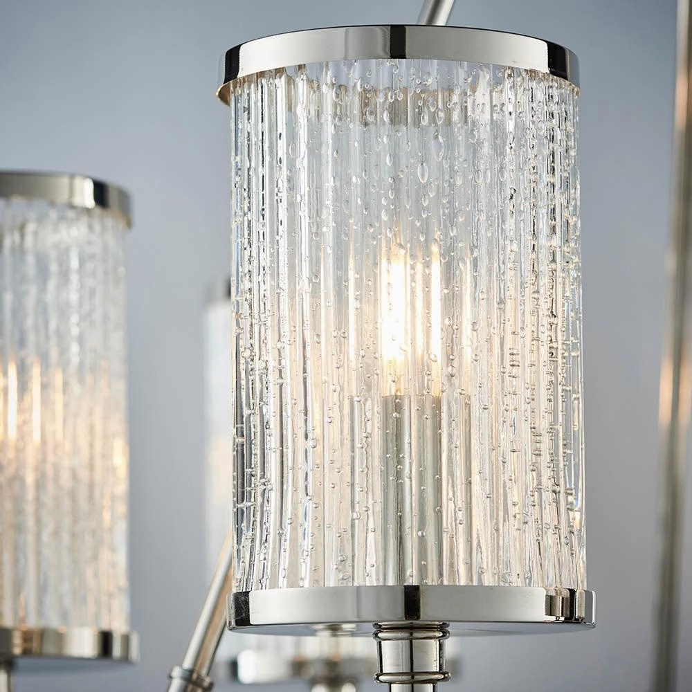 Endon Easton 6 Light Nickel Ceiling Pendant Light