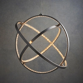 Endon Eternity 1 Light Nickel Ceiling Pendant - Medium minimalist ceiling light