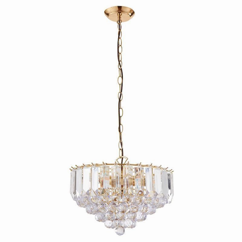 Endon Fargo Brass & Clear Acrylic 3 Light Ceiling Pendant simple ceiling design light