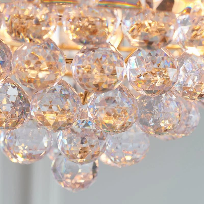 Endon Fargo Brass & Clear Acrylic 3 Light Ceiling Pendant