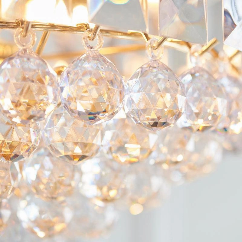 Endon Fargo Brass & Clear Acrylic 6 Light Ceiling Pendant