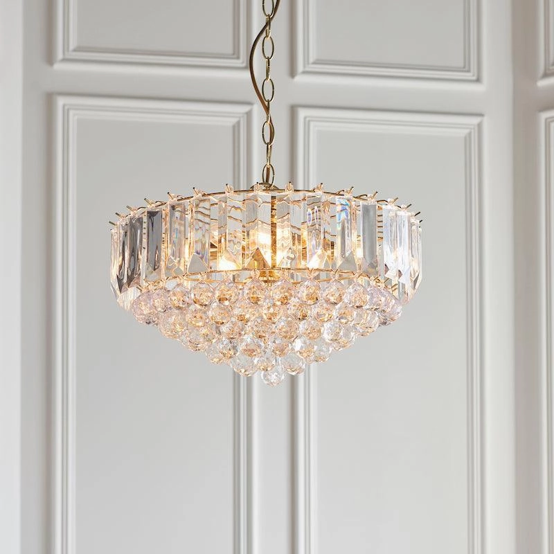 Endon Fargo Chrome & Clear Acrylic 6 Light Ceiling Pendant