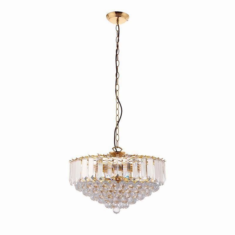 Endon Fargo Chrome & Clear Acrylic 6 Light Ceiling Pendant
