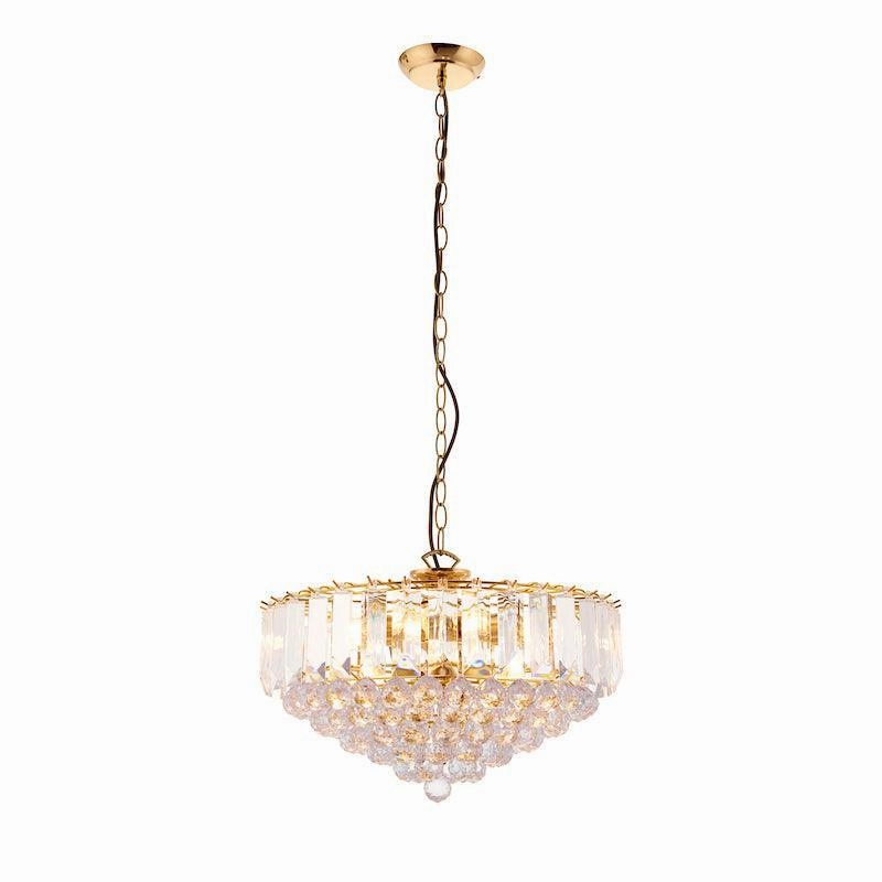Endon Fargo Chrome & Clear Acrylic 6 Light Ceiling Pendant