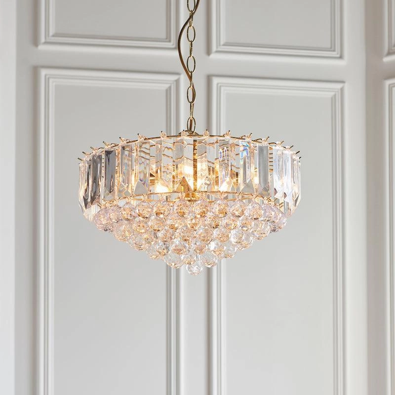 Endon Fargo Chrome & Clear Acrylic 6 Light Ceiling Pendant