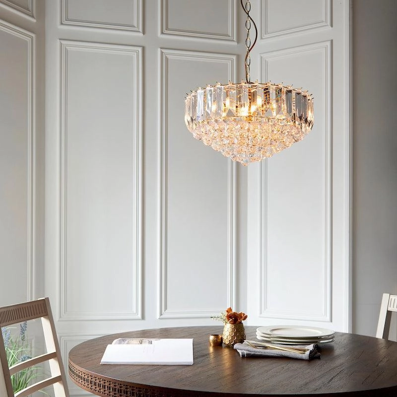 Endon Fargo Chrome & Clear Acrylic 6 Light Ceiling Pendant