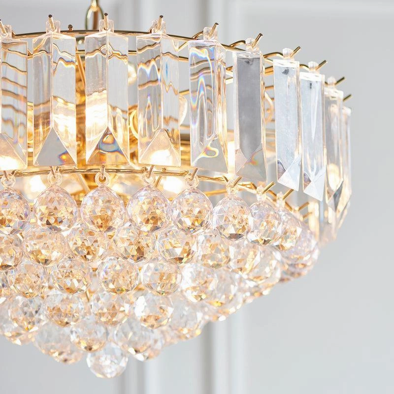 Endon Fargo Chrome & Clear Acrylic 6 Light Ceiling Pendant