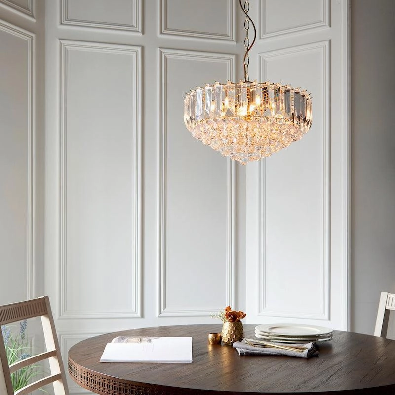 Endon Fargo Chrome & Clear Acrylic 6 Light Ceiling Pendant
