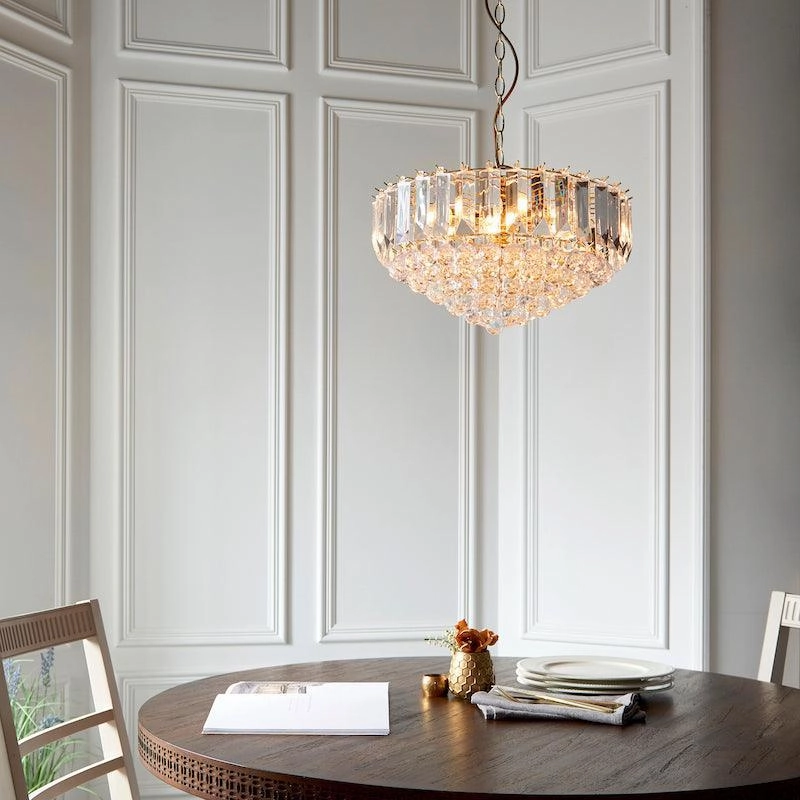 Endon Fargo Chrome & Clear Acrylic 6 Light Ceiling Pendant