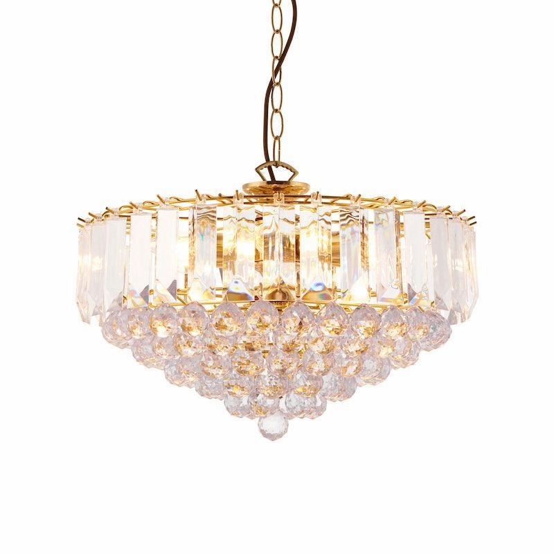 Endon Fargo Chrome & Clear Acrylic 6 Light Ceiling Pendant