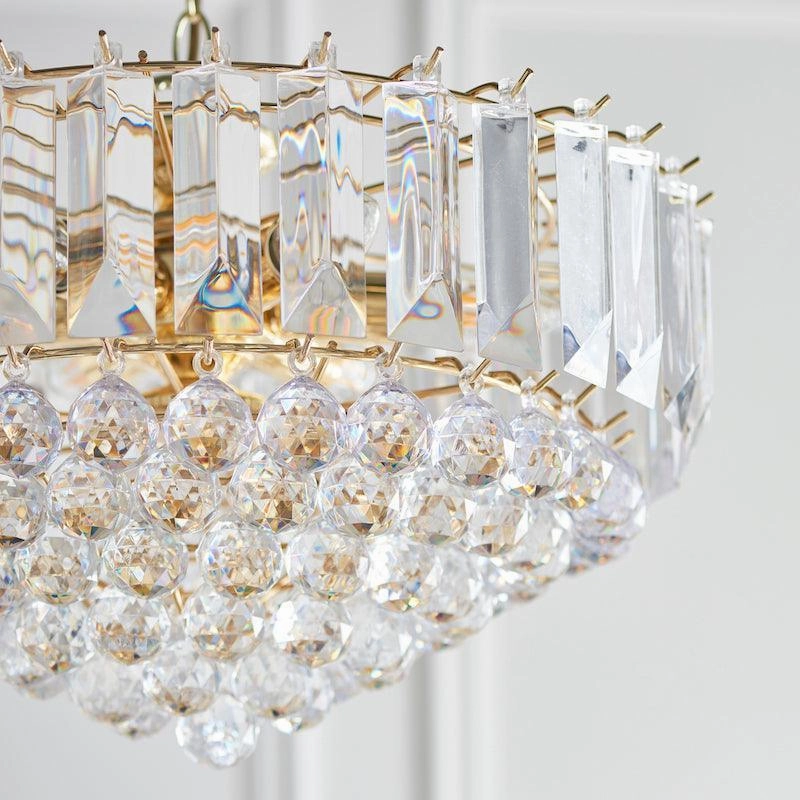 Endon Fargo Chrome & Clear Acrylic 6 Light Ceiling Pendant