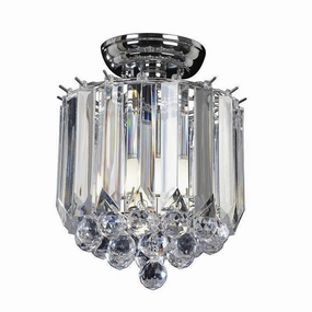 Endon Fargo Chrome Plate & Clear Acrylic 2 Light Flush simple ceiling design light