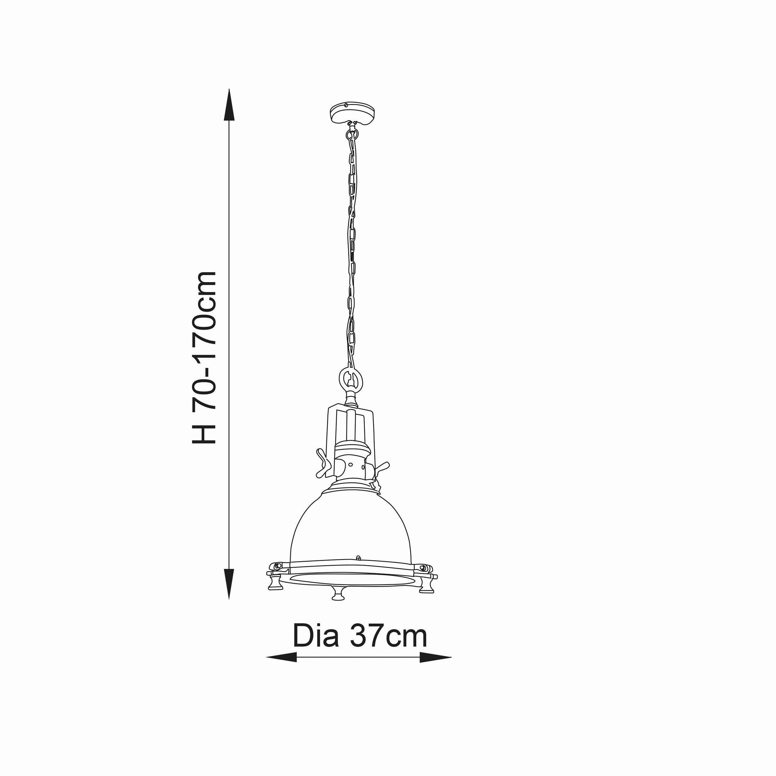 Endon Fenton 1 Light Polished Nickel Pendant Ceiling Light