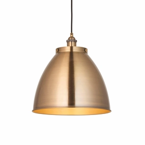 Endon Franklin 1 Light Antique Brass Large Ceiling Pendant minimalist ceiling light
