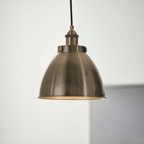 Endon Franklin 1 Light Antique Brass Small Ceiling Pendant minimalist ceiling light