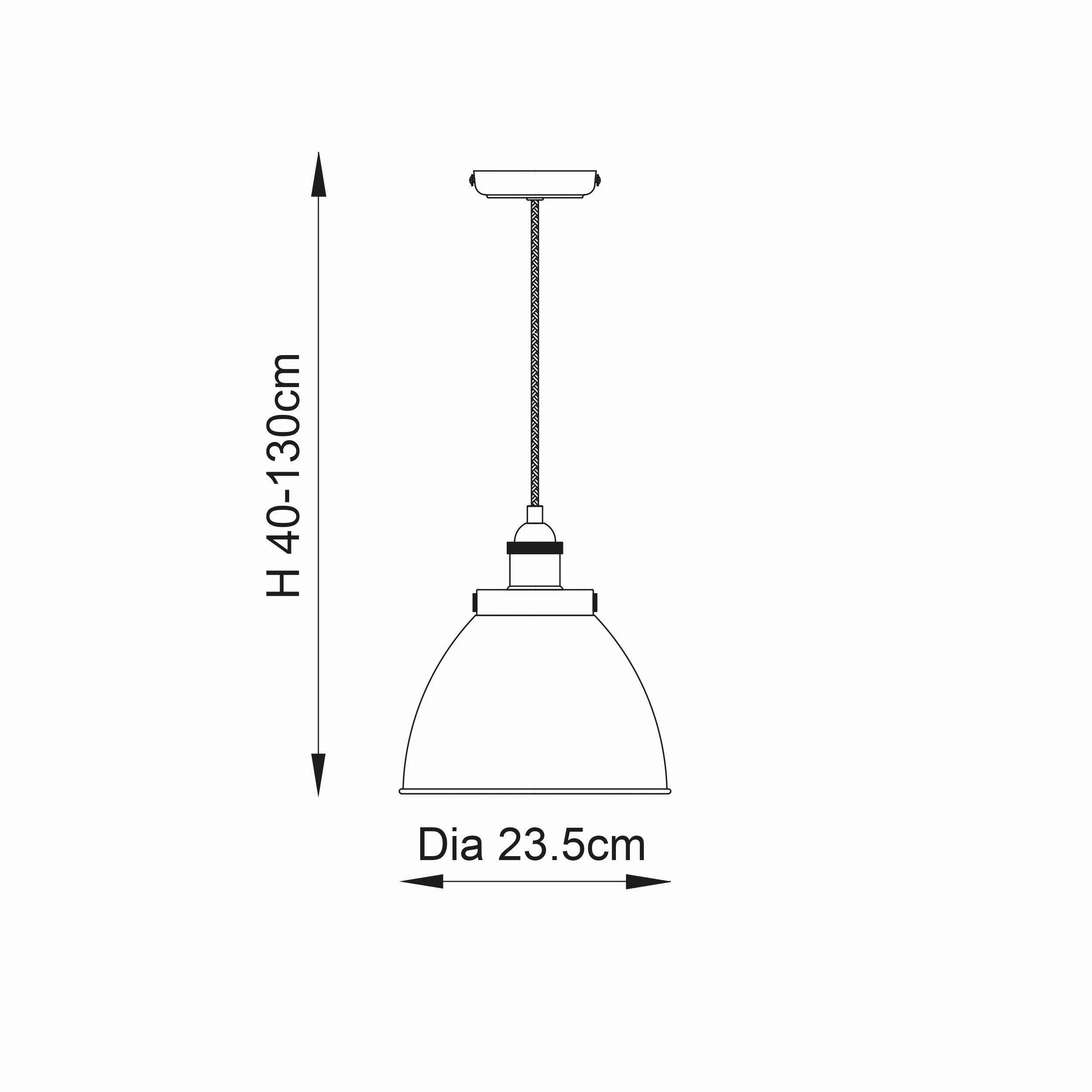 Endon Franklin 1 Light Brass Ceiling Pendant