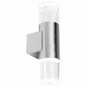 Endon Grant Stainless Steel LED Outdoor Up & Down Wall Light indoor ambient light