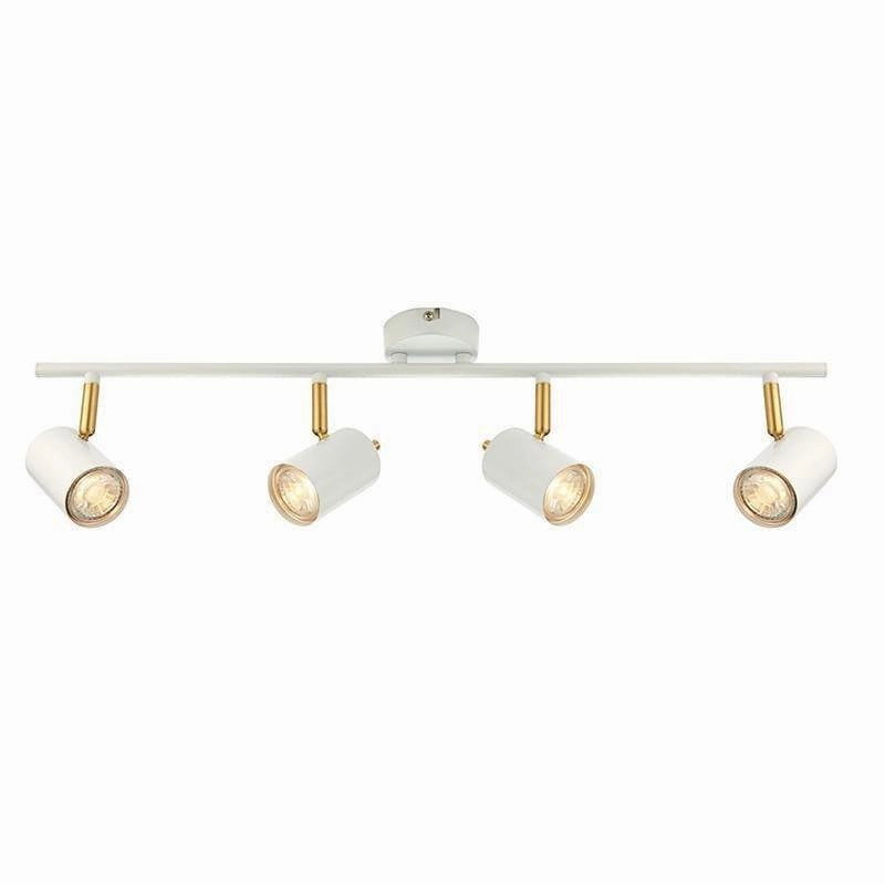 Endon Gull White & Brushed Brass 4 Light LED Spotlight simple ceiling design light