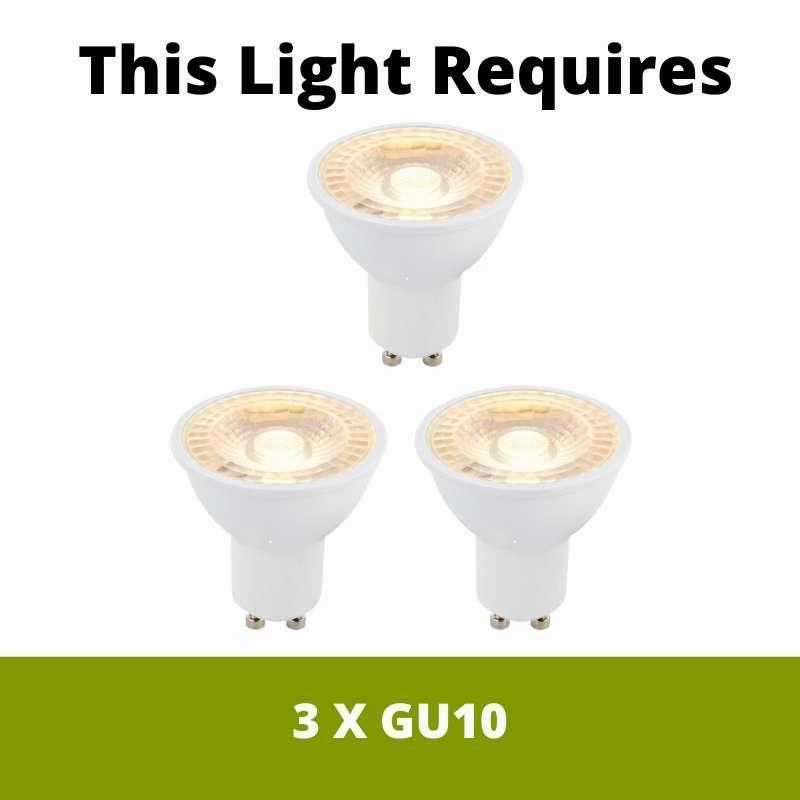 Endon Gull White & Brushed Brass 4 Light LED Spotlight
