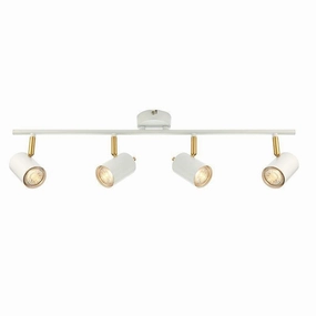 Endon Gull White & Brushed Brass 4 Light LED Spotlight simple ceiling design light