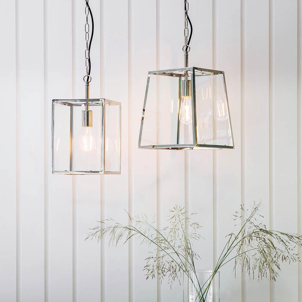 Endon Hadden 1 Light Nickel Pendant Ceiling Light