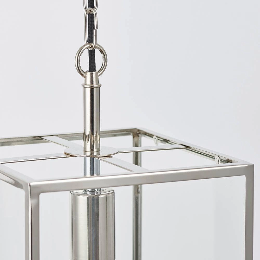 Endon Hadden 1 Light Nickel Pendant Ceiling Light