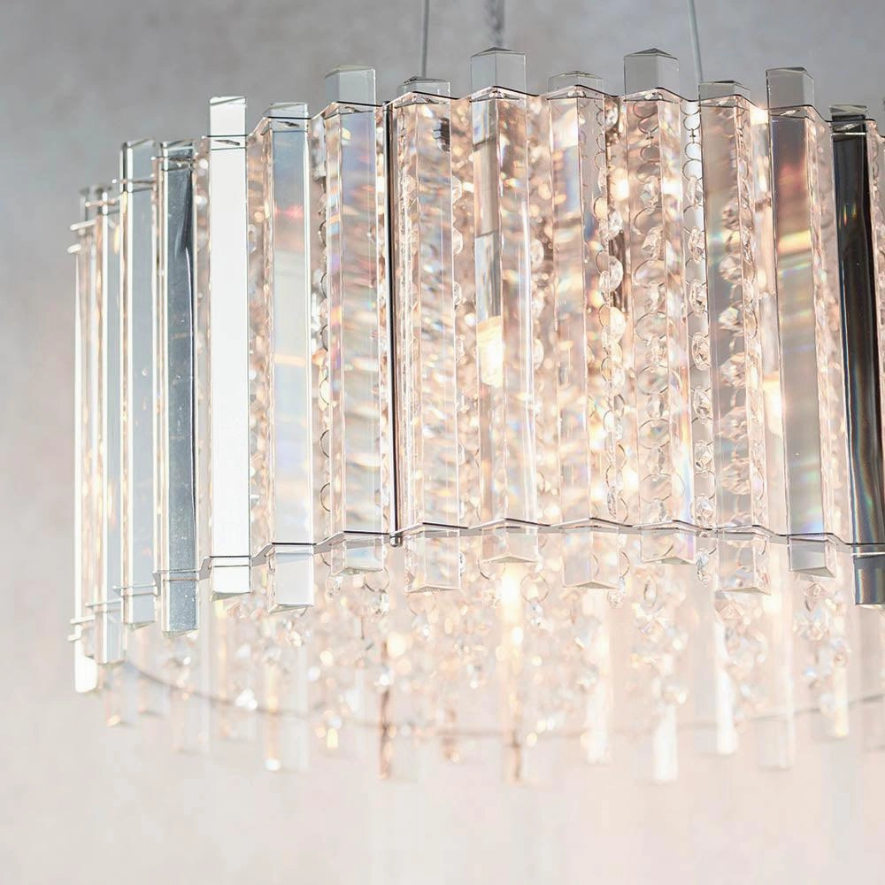 Endon Hanna 5 Light Polished Chrome Pendant Ceiling Light