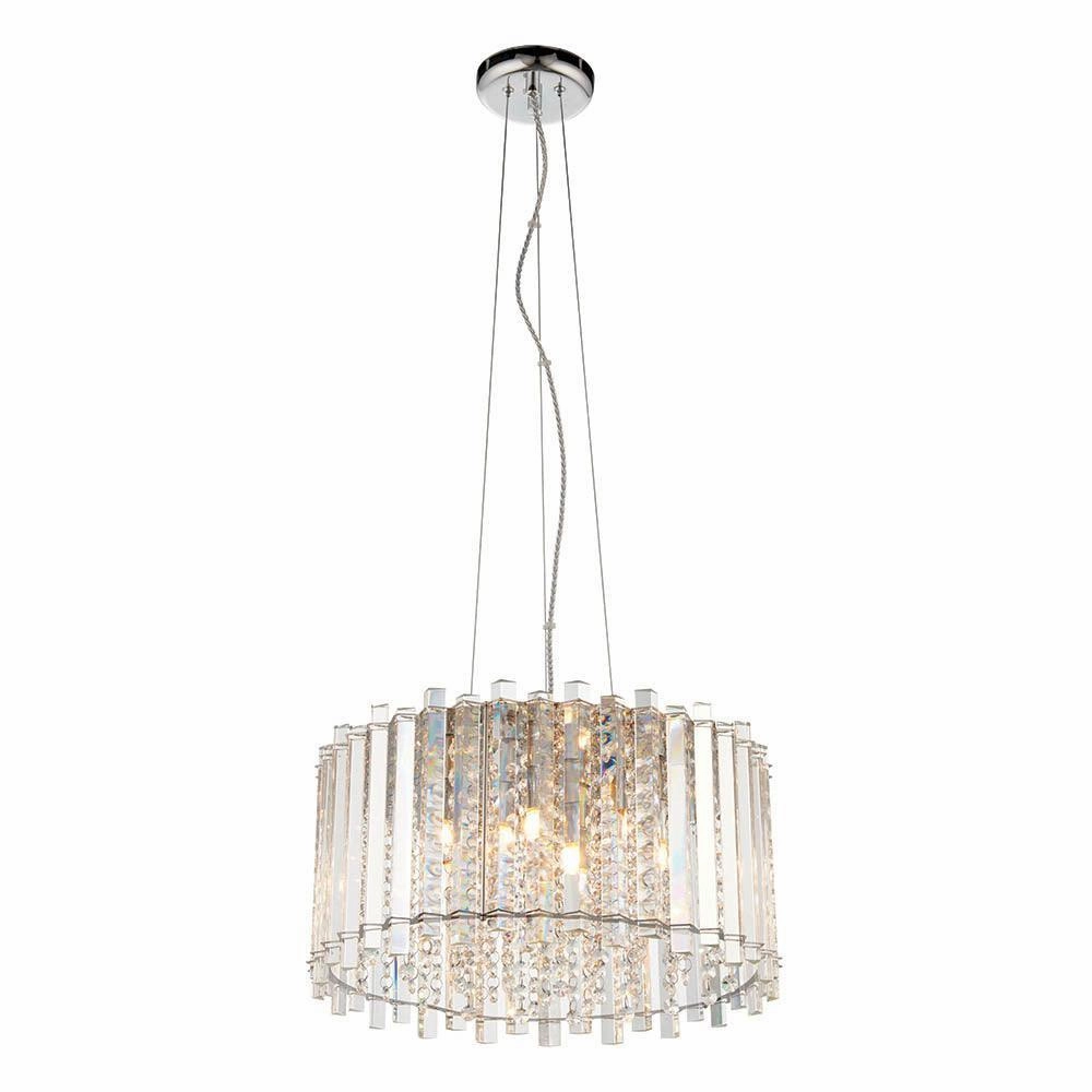 Endon Hanna 5 Light Polished Chrome Pendant Ceiling Light