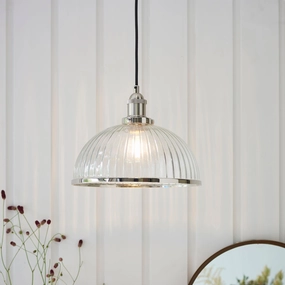 Endon Hansen 1 Light Nickel Ceiling Pendant Light simple ceiling design light