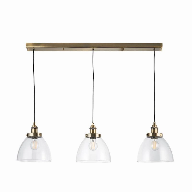 Endon Hansen Linear Brass Ceiling Light by Endon Lighting