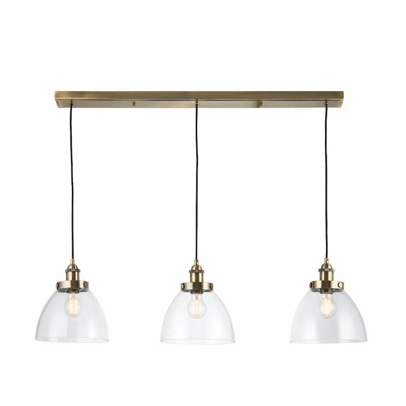 Endon Hansen Linear Brass Ceiling Light by Endon Lighting