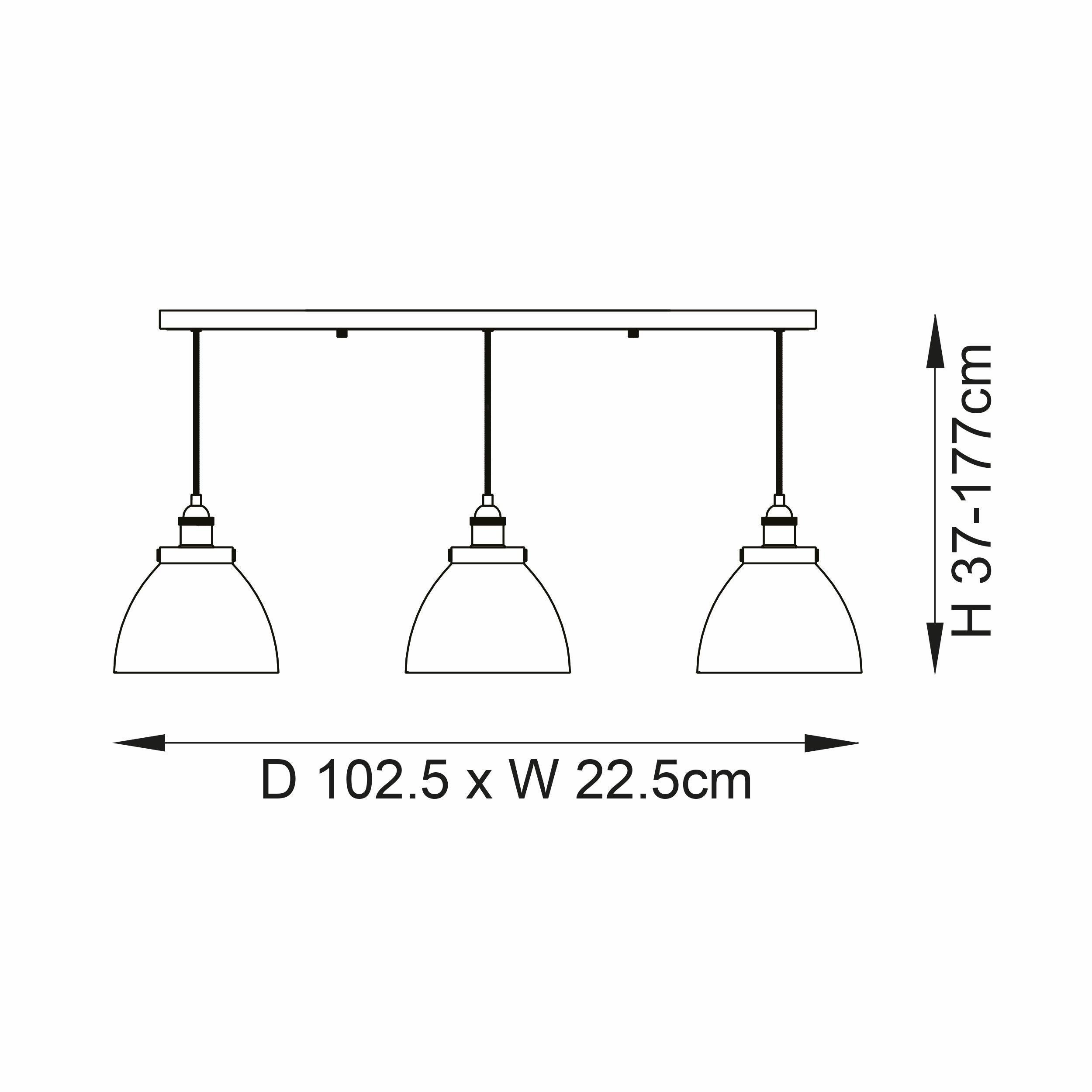 Endon Hansen Linear Brass Ceiling Light by Endon Lighting