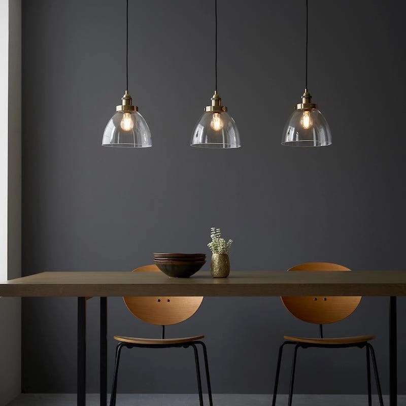 Endon Hansen Linear Brass Ceiling Light by Endon Lighting