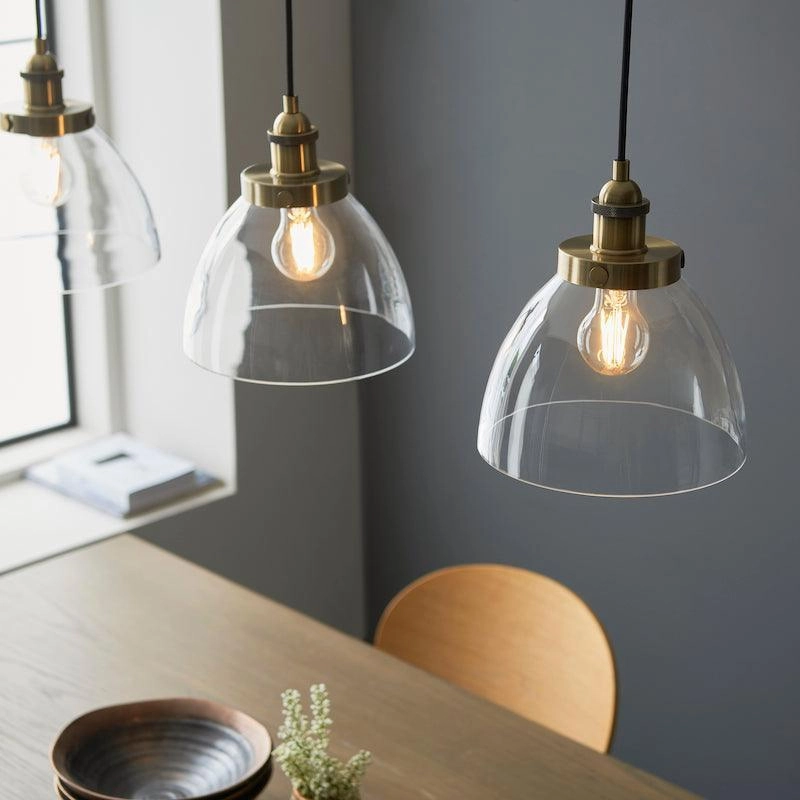 Endon Hansen Linear Brass Ceiling Light by Endon Lighting