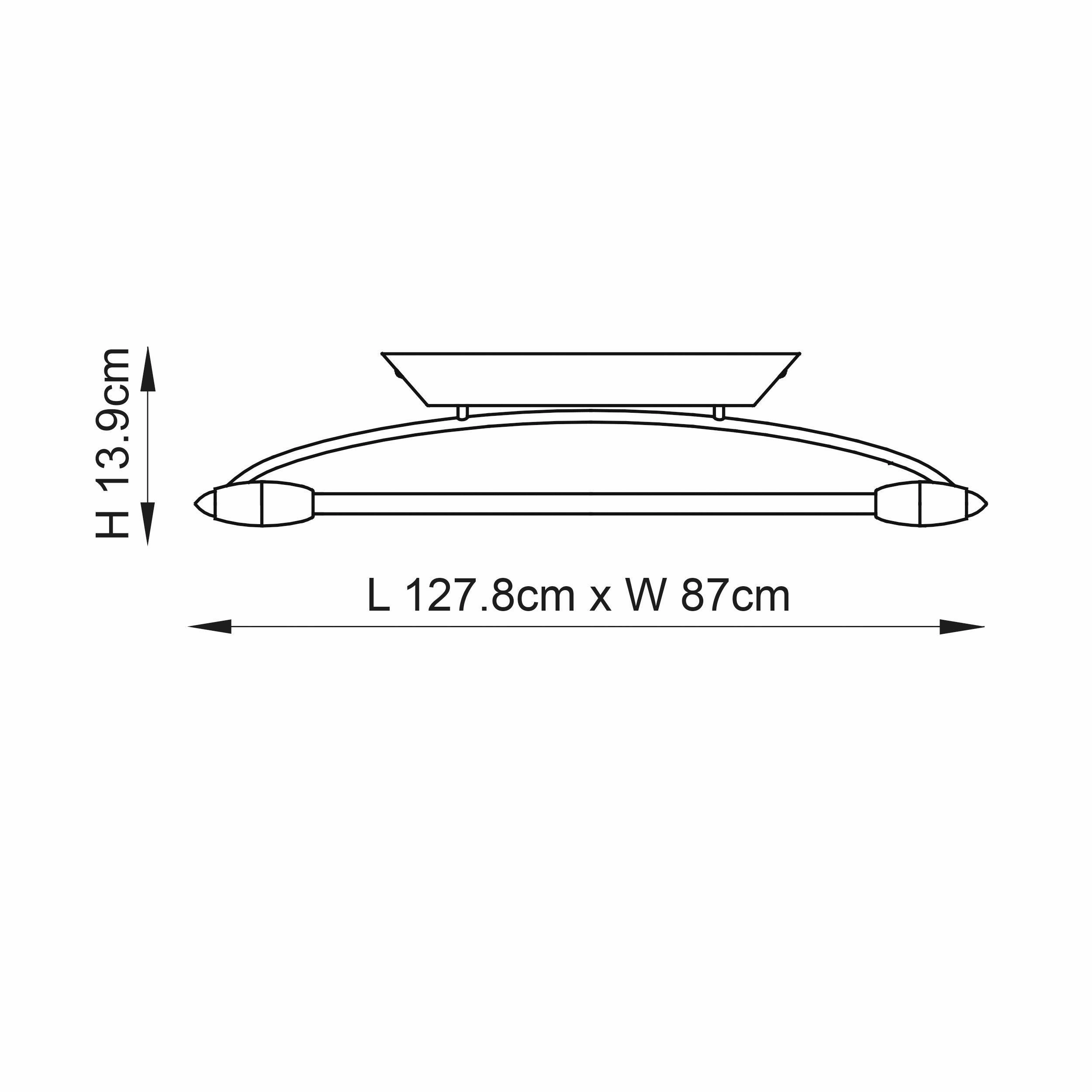 Endon Harper Chrome Finish LED Flush Ceiling Light - Large