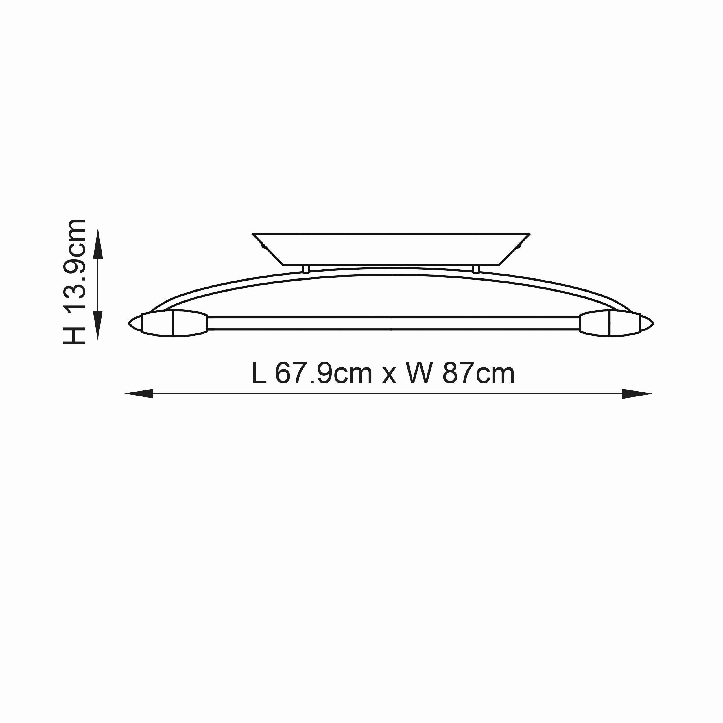 Endon Harper Chrome Finish LED Flush Ceiling Light - Small